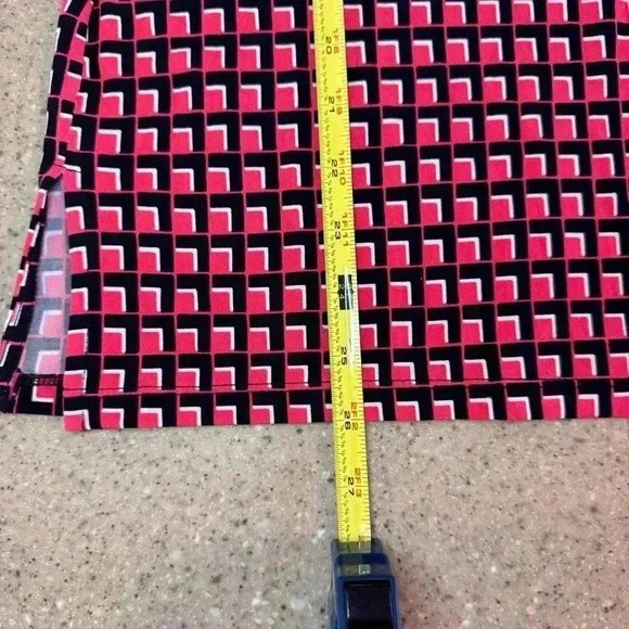 Michael Kors Blouse Women's Coral/Black Sleeveless Tank Top Shirt Medium Career - Picture 2 of 7